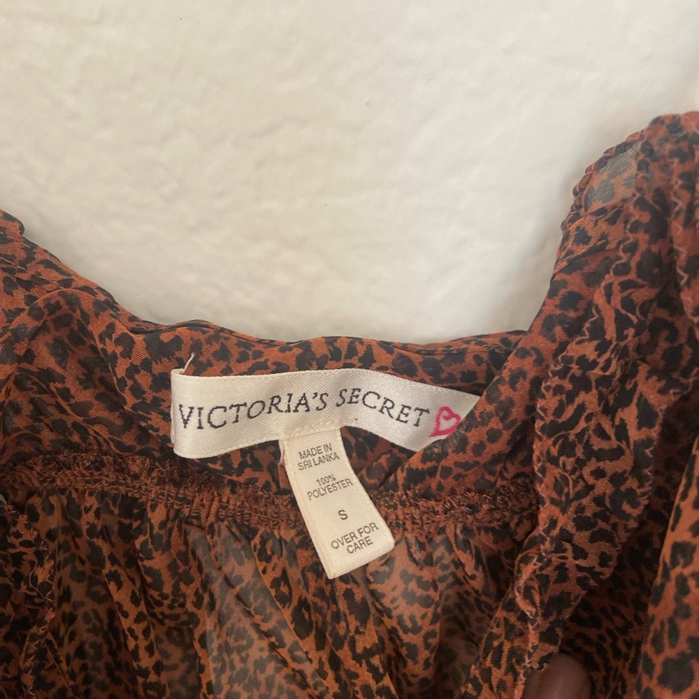 Victoria's Secret vintage Brown Animal Print night gown - Picture 2 of 2